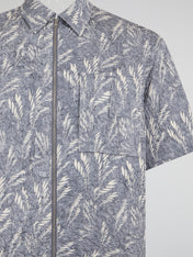 Floral Zip-Front Shirt