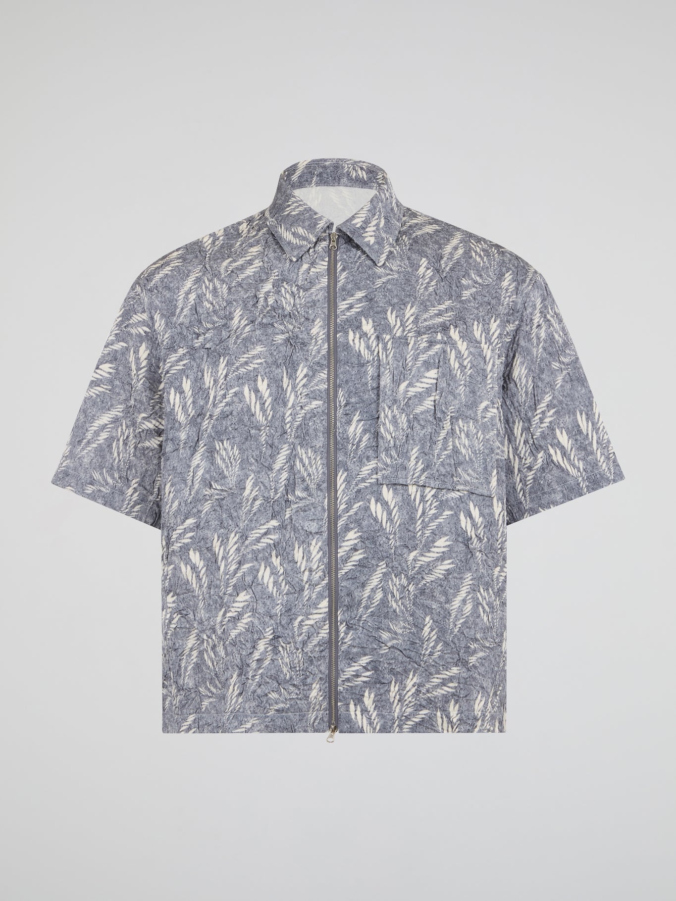 Floral Zip-Front Shirt