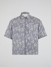 Floral Zip-Front Shirt