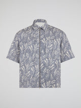 Floral Zip-Front Shirt
