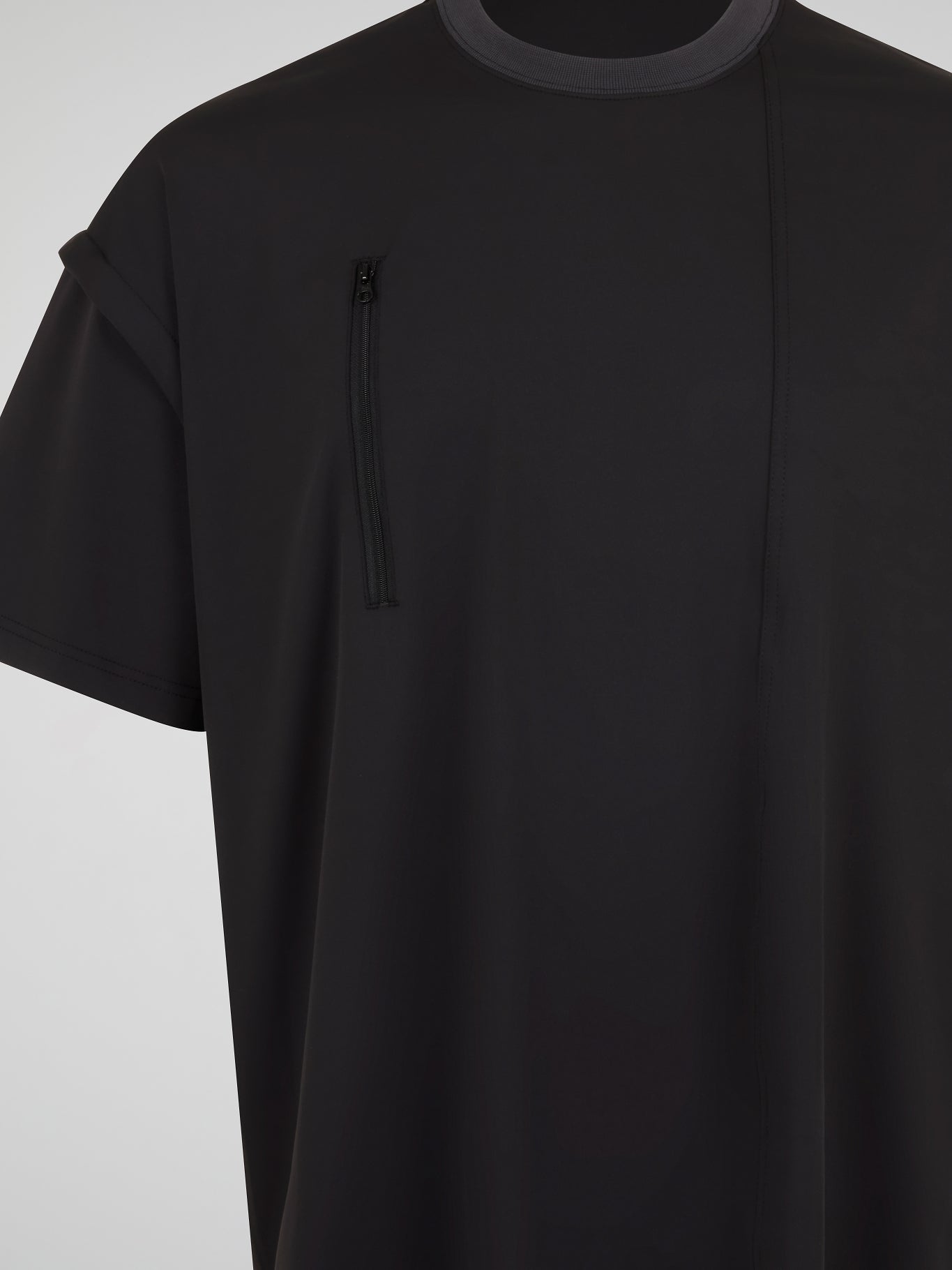Raw Seam T-Shirt Black