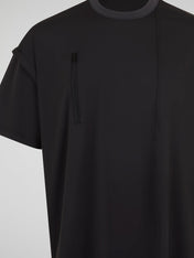 Raw Seam T-Shirt Black