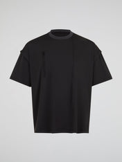 Raw Seam T-Shirt Black
