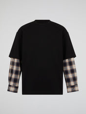 Double-Layer Plaid Long Sleeves