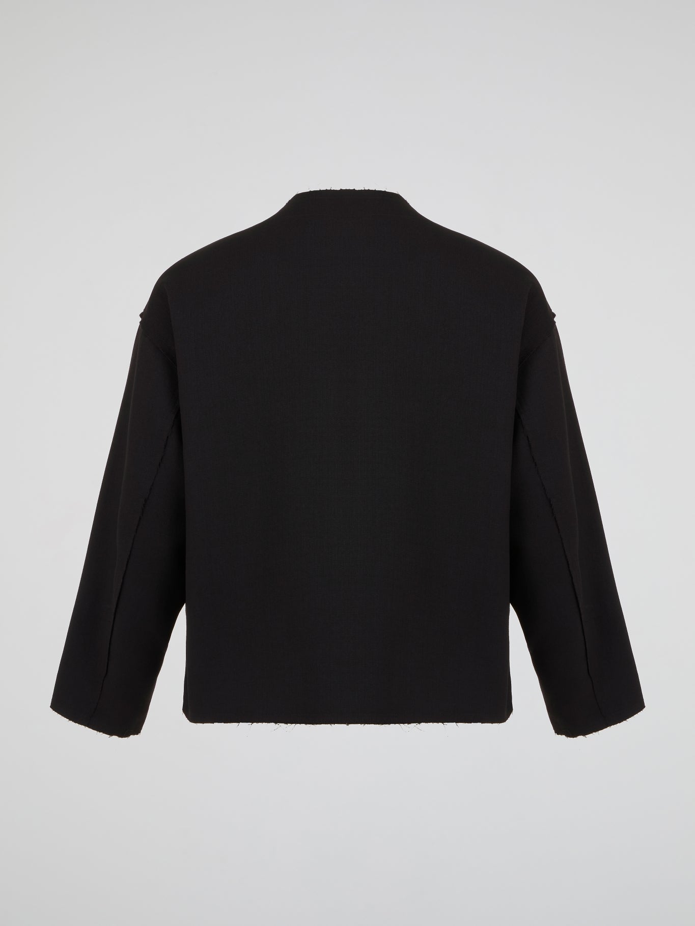 Black Collarless Work Jacket