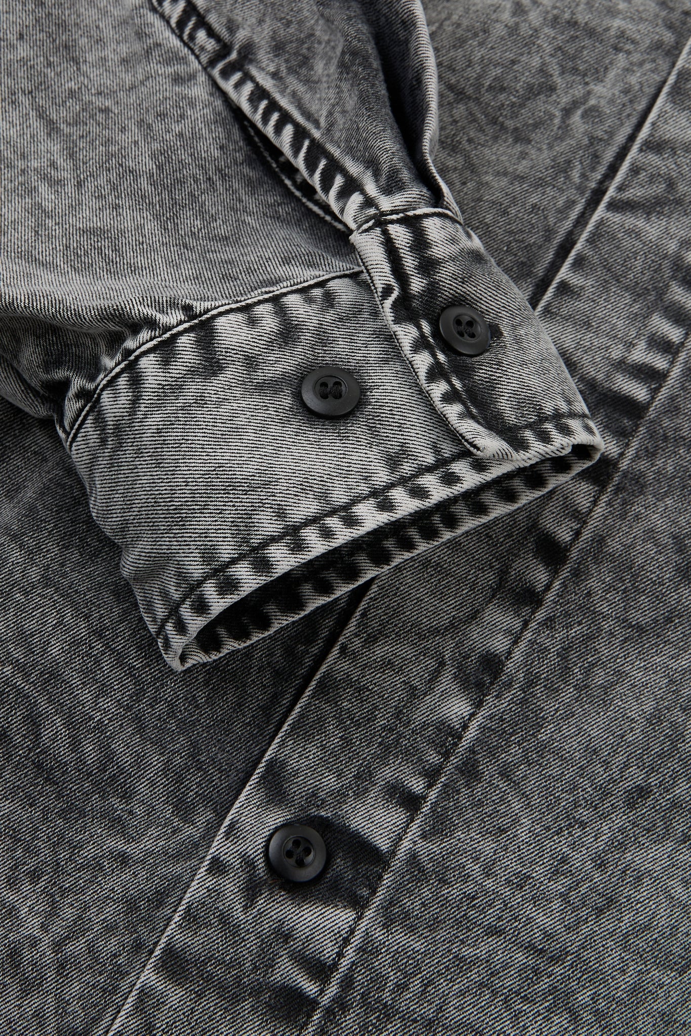 Denim Oversized Grey Stone Washed Shirt