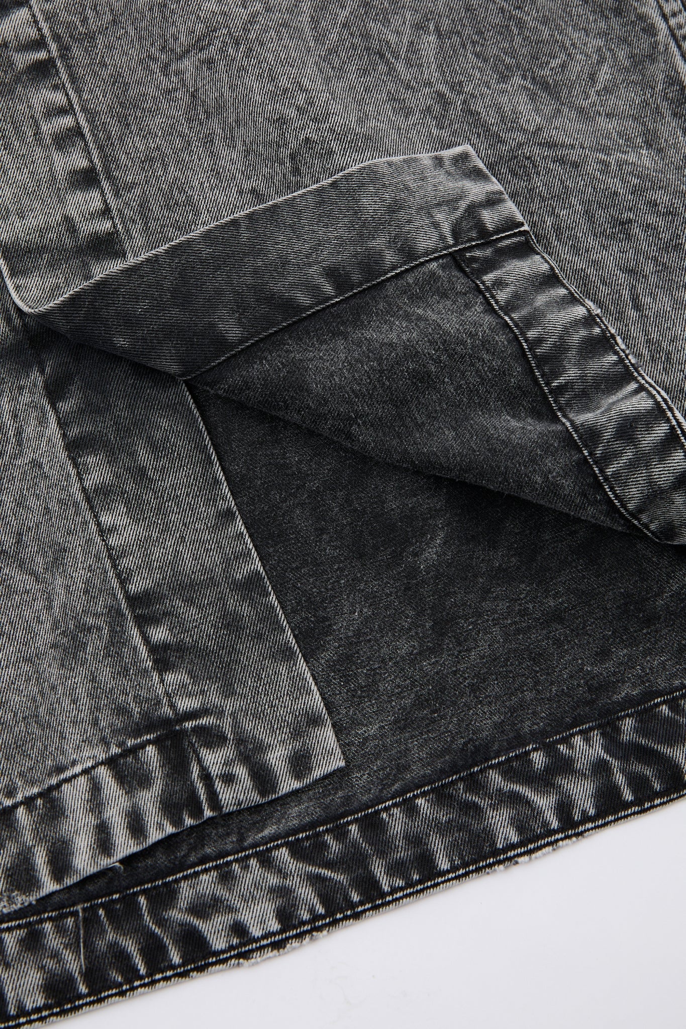 Denim Oversized Grey Stone Washed Shirt
