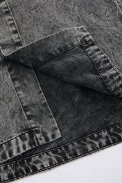 Denim Oversized Grey Stone Washed Shirt