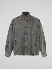 Denim Oversized Grey Stone Washed Shirt
