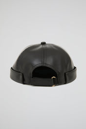 Hat Black PU Leather