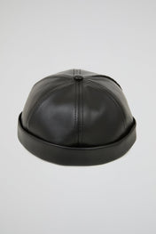 Hat Black PU Leather