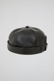 Hat Black PU Leather