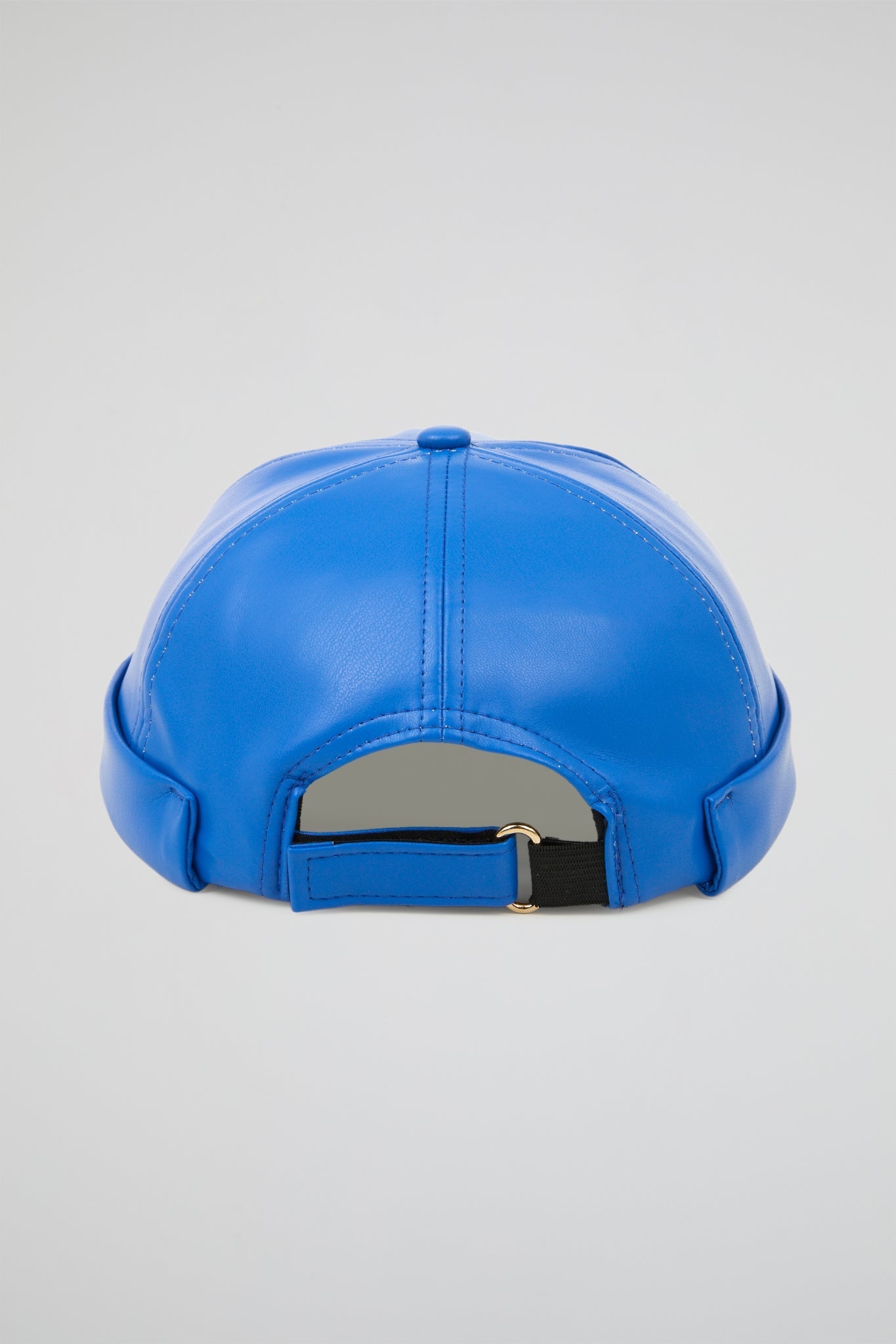 Docker Hat Royal Blue PU Leather