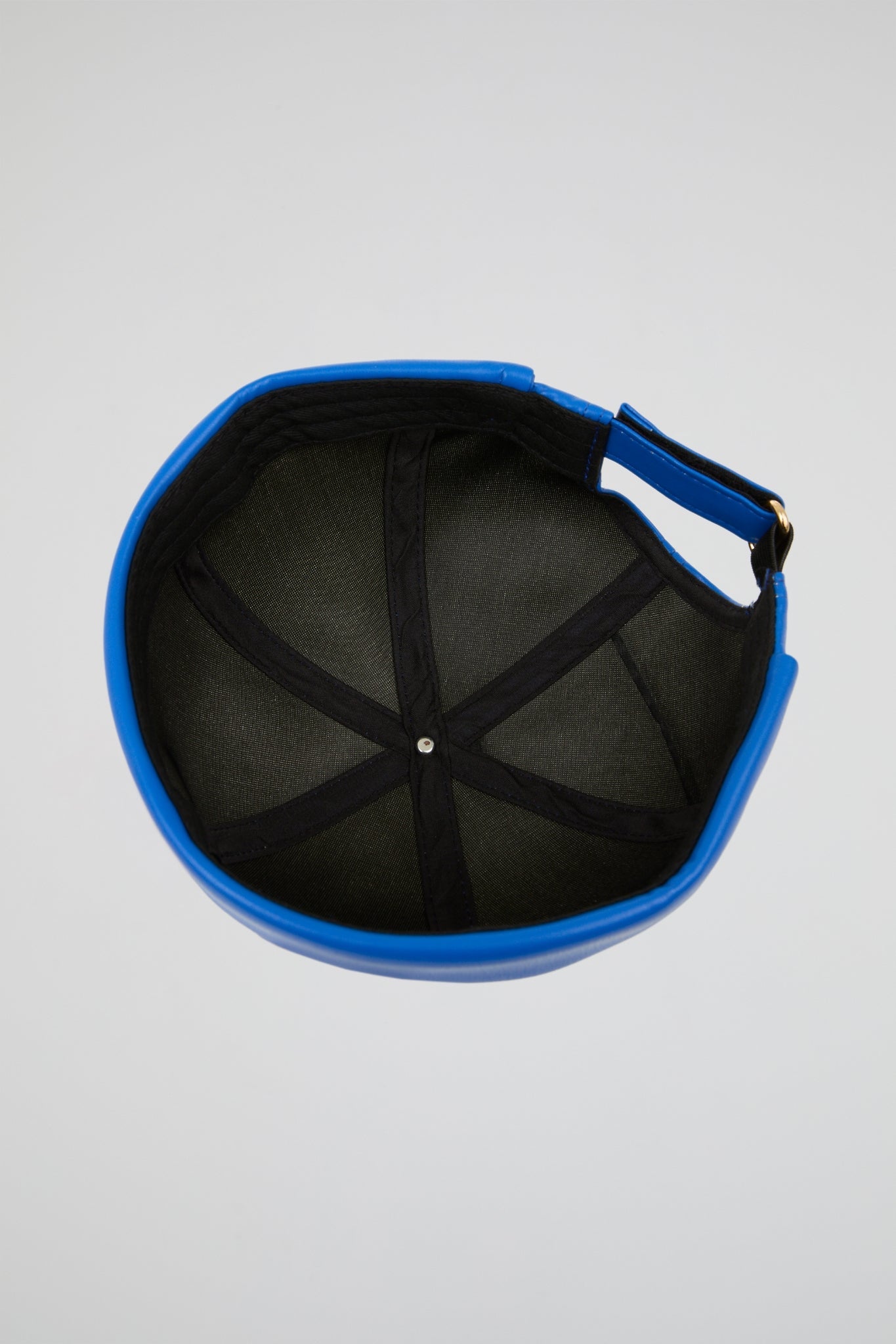 Docker Hat Royal Blue PU Leather