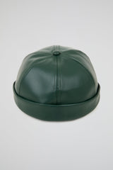 Docker hat Forest Green PU Leather