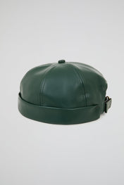 Docker hat Forest Green PU Leather