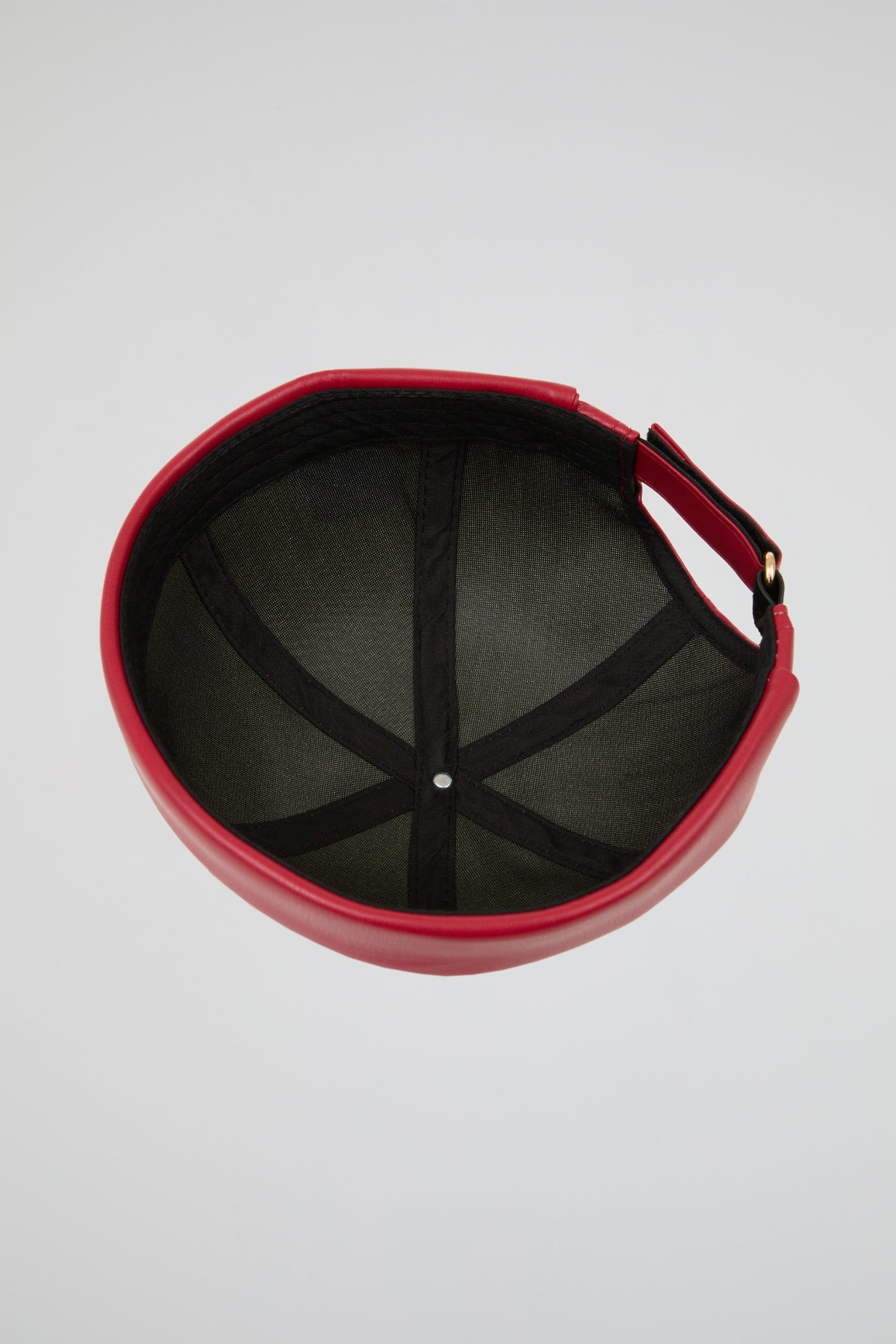 Docker Hat Cherry Red PU Leather