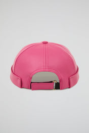 Docker Hat Magenta Pink PU Leather