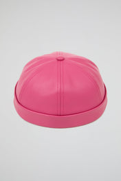 Docker Hat Magenta Pink PU Leather