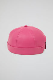 Docker Hat Magenta Pink PU Leather