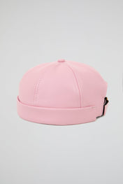Docker Hat pink PU Leather
