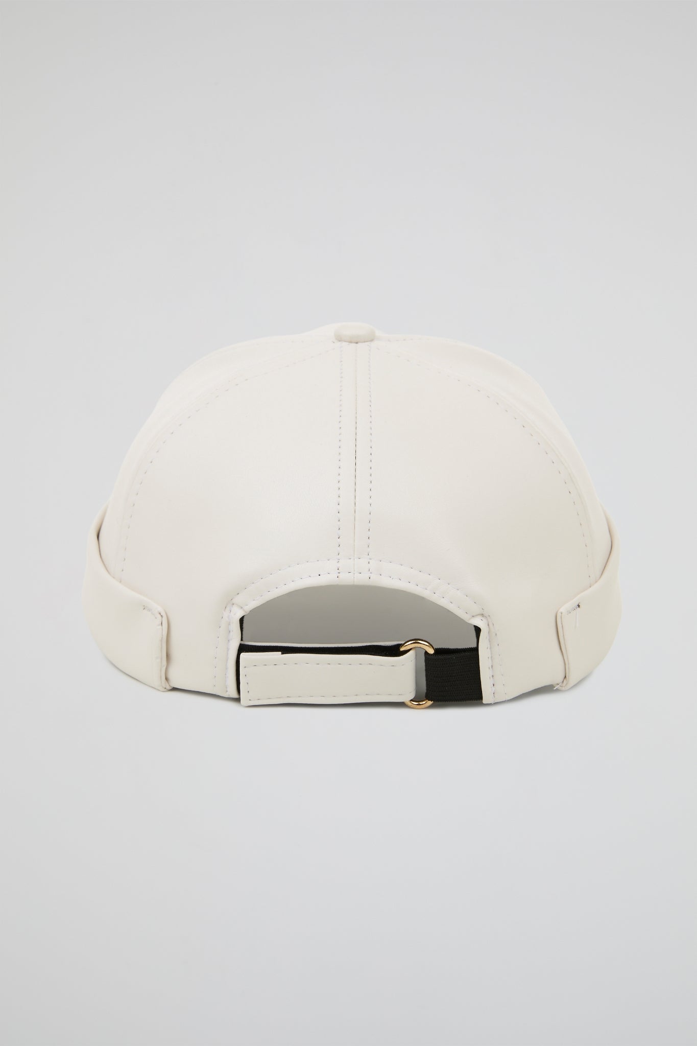 Docker hat white PU Leather