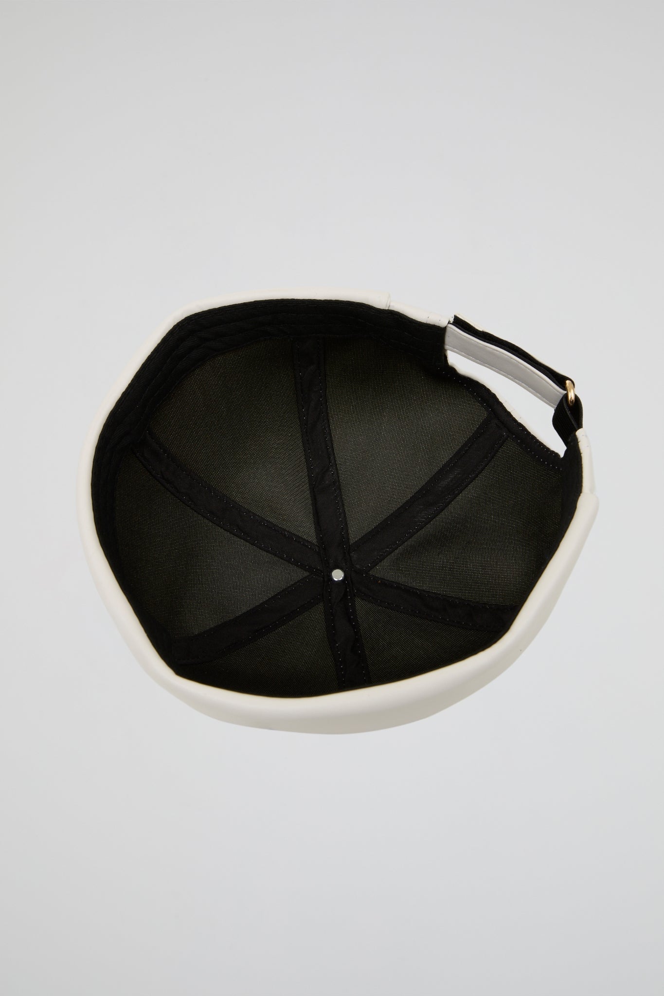 Docker hat white PU Leather