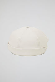 Docker hat white PU Leather
