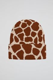 Brown Leopard Knitted beanie