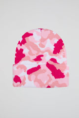 Pink Camouflage Knitted Beanie
