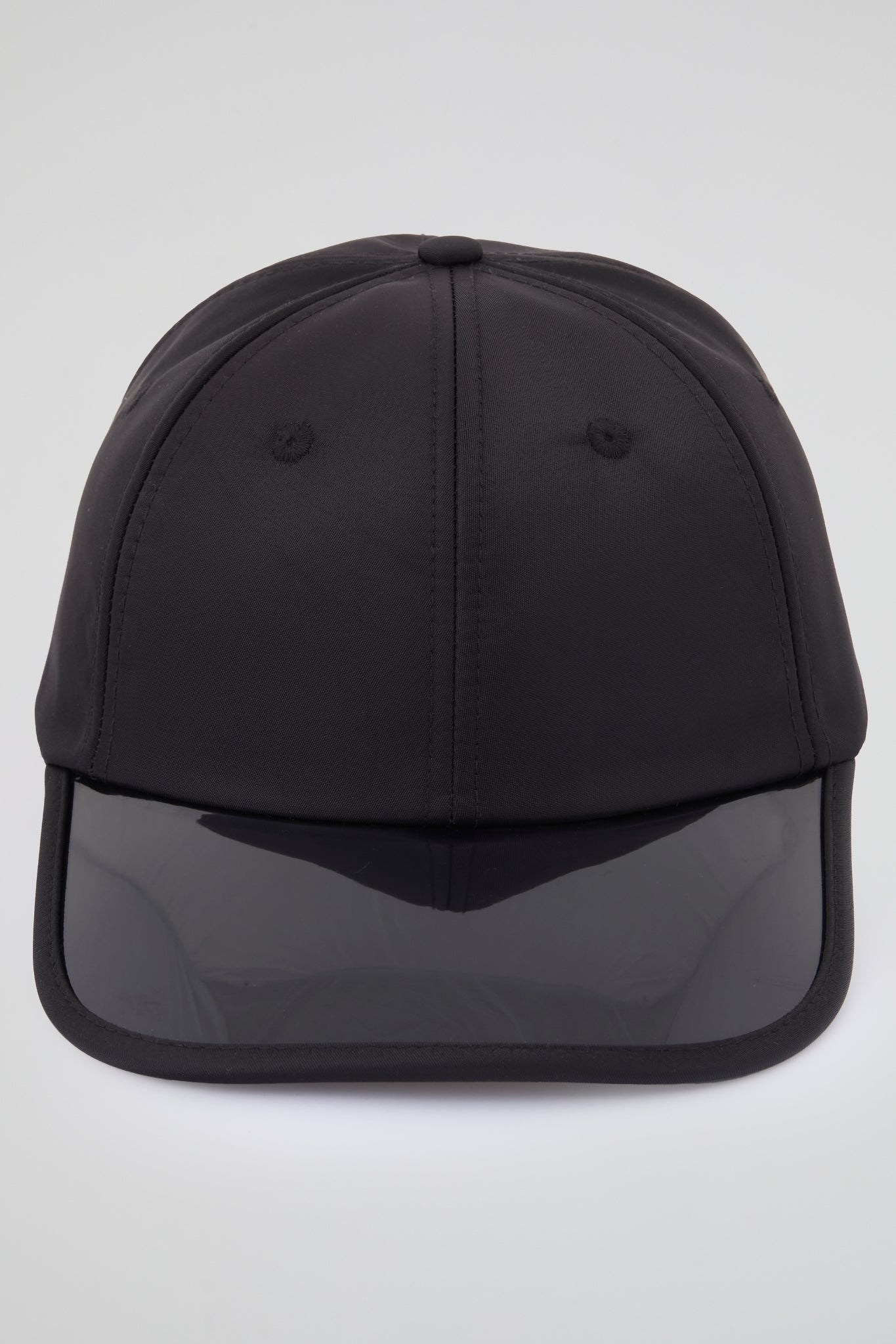 Black Baseball Cap with pvc visor