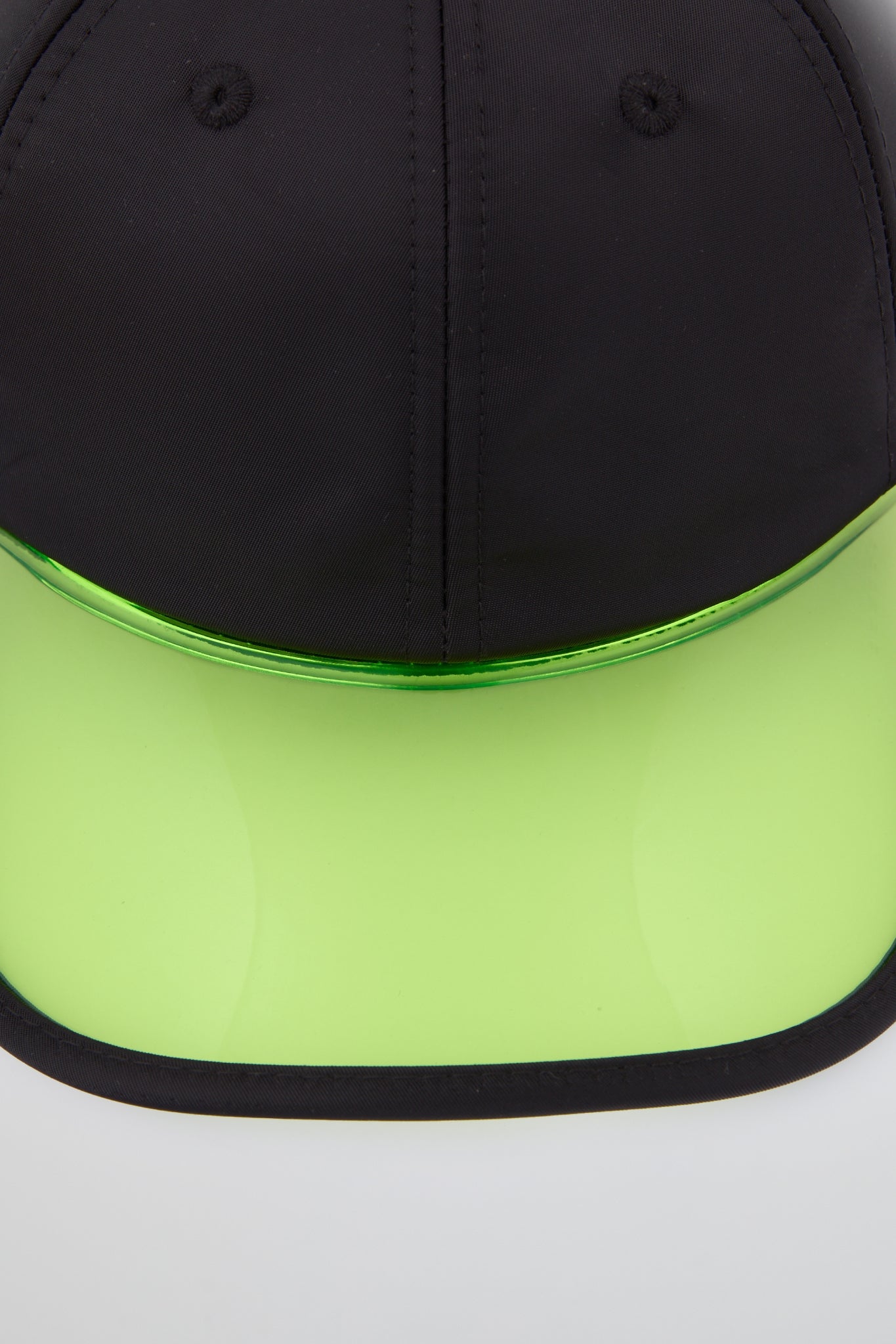 Black Baseball cap with neon yellow pvc visor