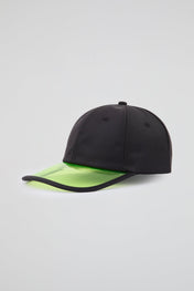 Black Baseball cap with neon yellow pvc visor