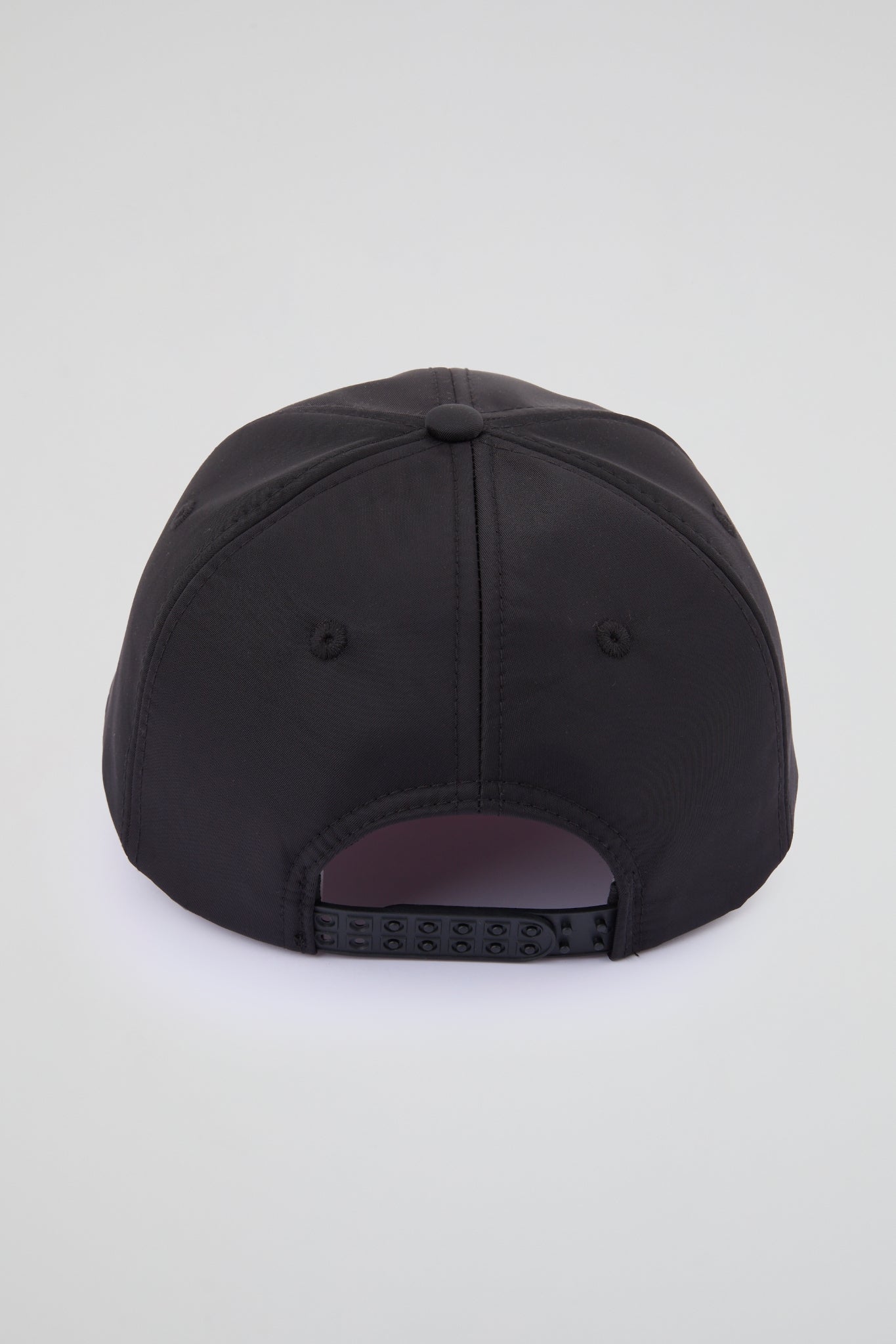 Black Baseball cap with red pvc visor