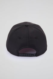 Black Baseball cap with red pvc visor