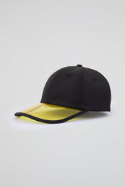 Black Baseball cap with yellow pvc visor