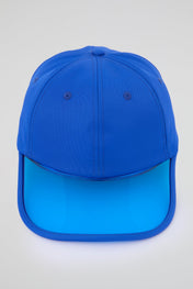 Blue Baseball cap with blue pvc visor