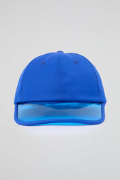 Blue Baseball cap with blue pvc visor