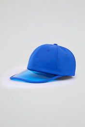 Blue Baseball cap with blue pvc visor