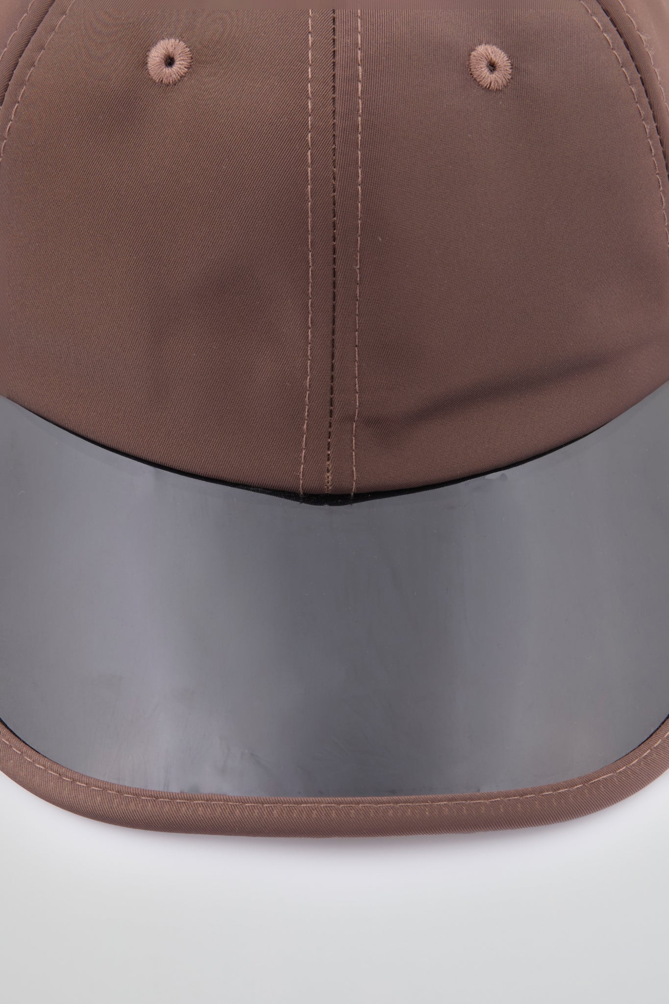 Dark brown Baseball cap with blue pvc visor