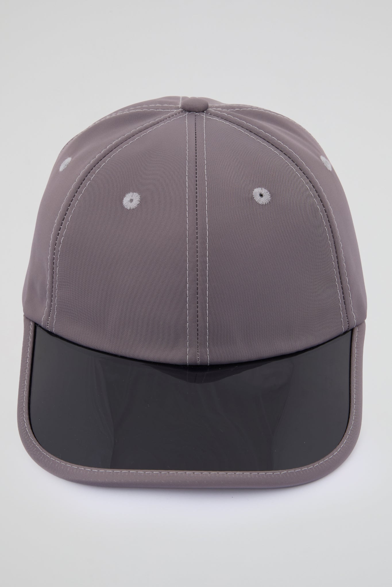 Grey cap with black pvc visor