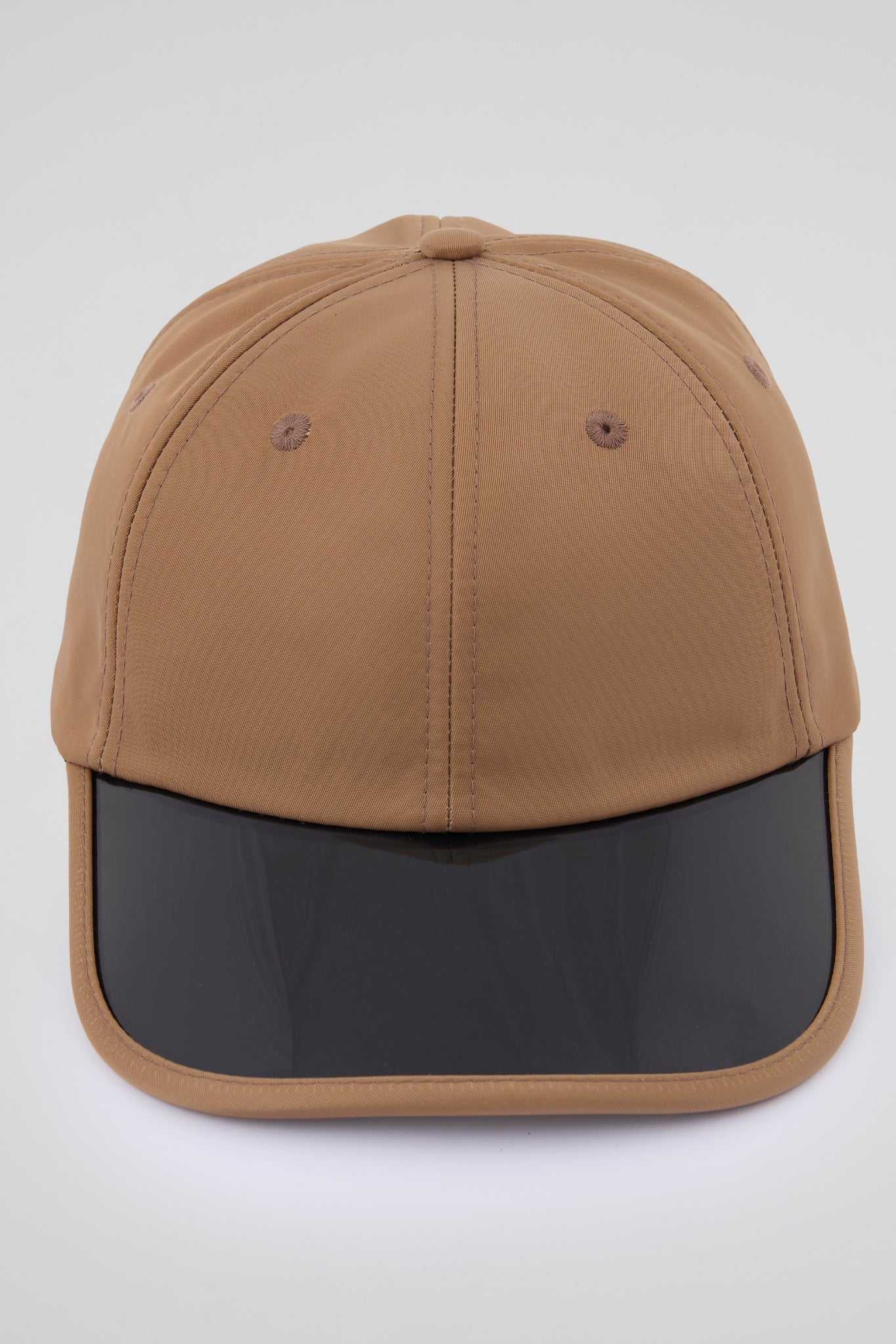 Light brown Baseball cap with black pvc visor