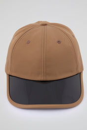 Light brown Baseball cap with black pvc visor