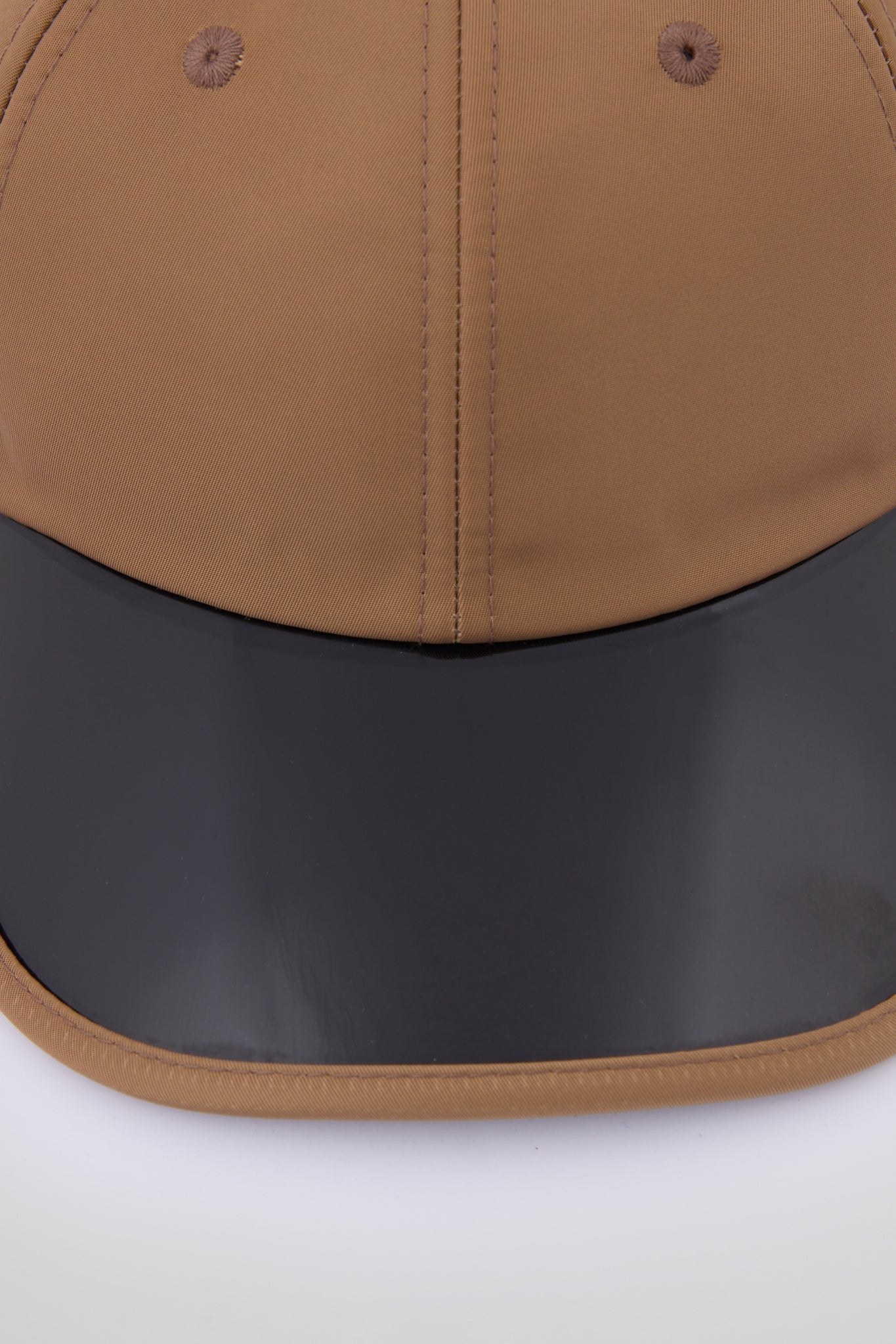 Light brown Baseball cap with black pvc visor