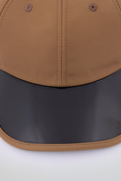Light brown Baseball cap with black pvc visor