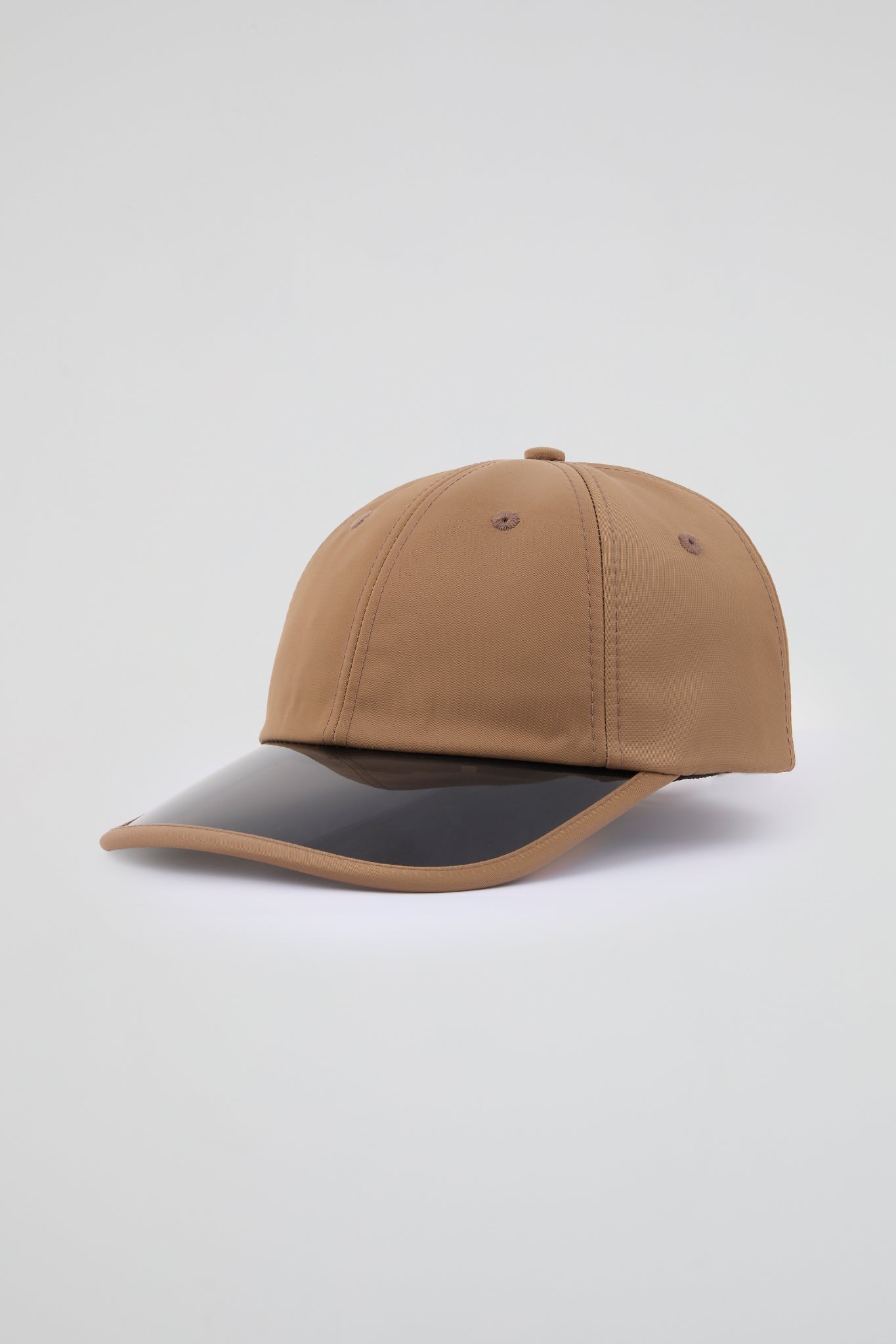 Light brown Baseball cap with black pvc visor