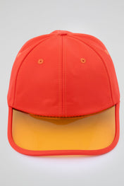 Orange Baseball cap with orange pvc visor