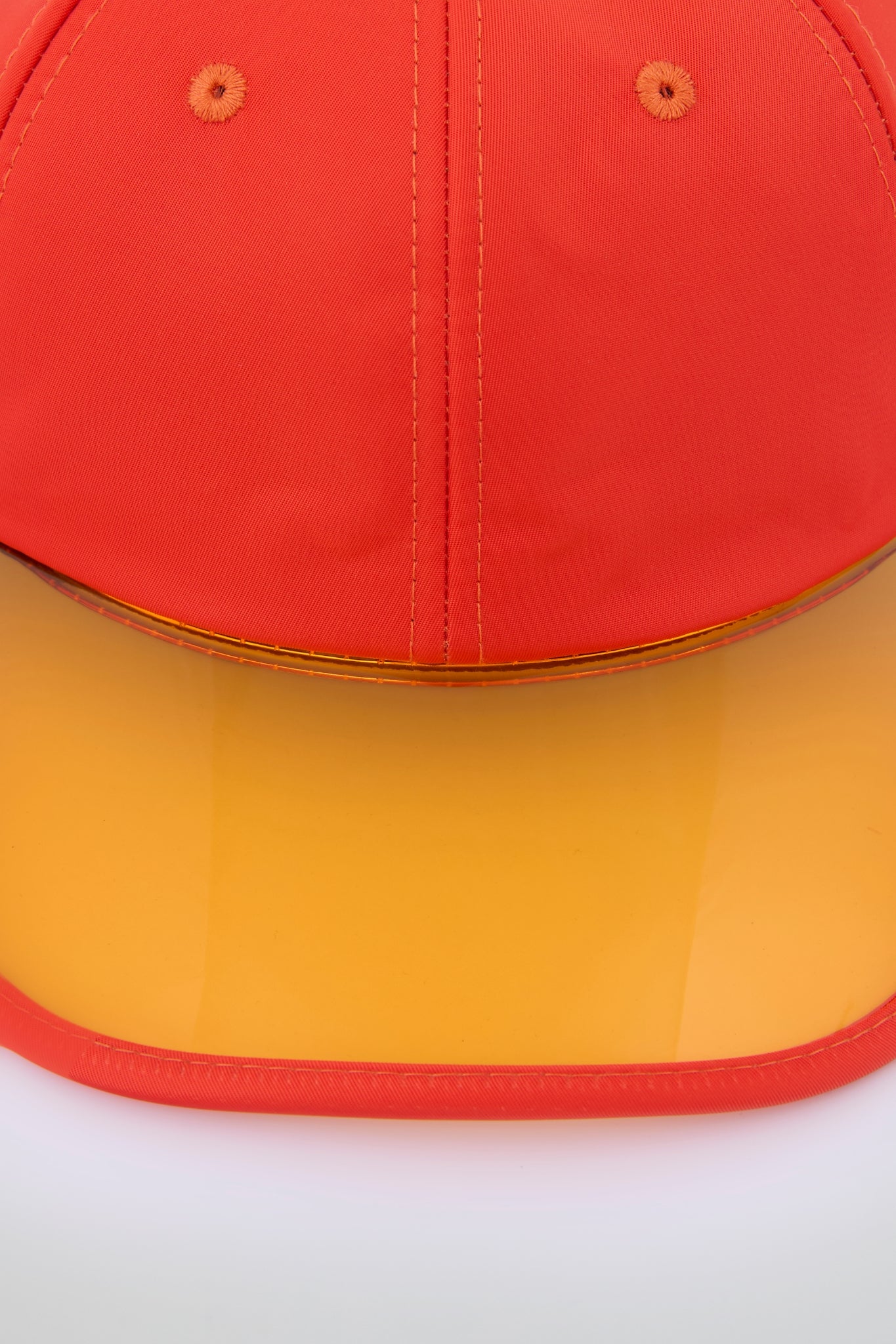 Orange Baseball cap with orange pvc visor