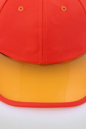 Orange Baseball cap with orange pvc visor