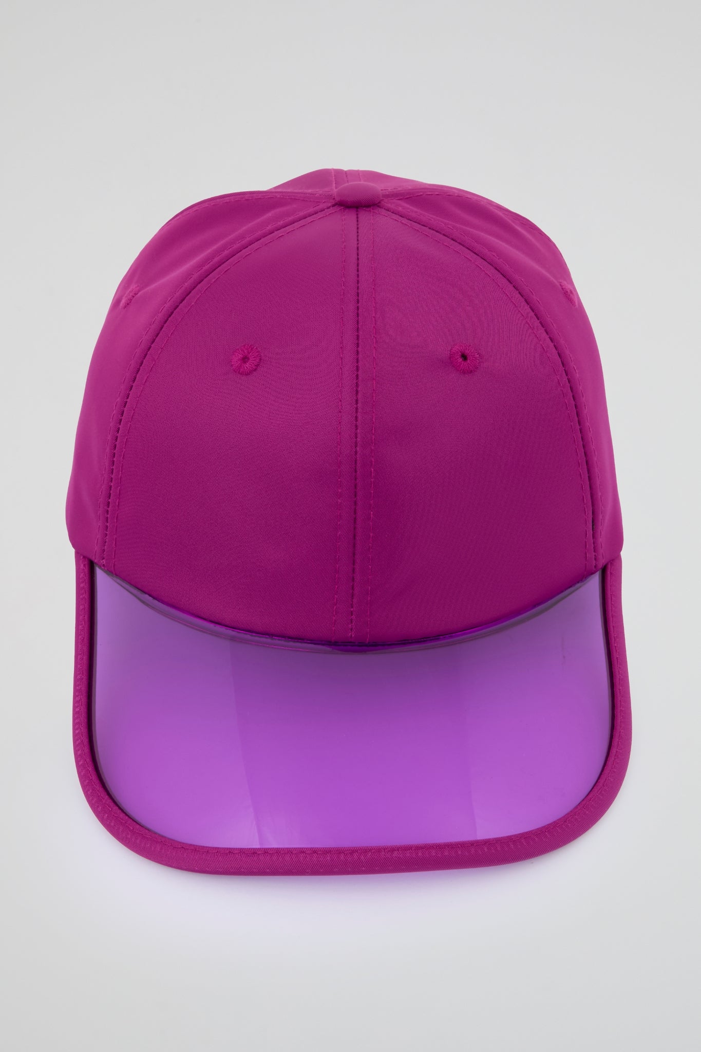 Fuchsia Baseball cap with purple pvc visor